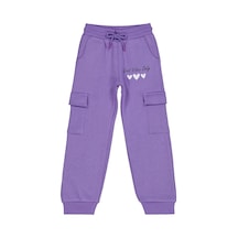 Civil Girls Kargo Cepli 6-9 Yaş Eşofman Altı - Lila Mor