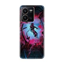 Vivo Y36 Kılıf Silikon Desen Özel Seri Astronot Attack 1702