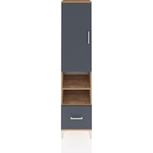 Hyperion Dolap 5 Raflı Tek Çekmeceli Tek Kapaklı 44x44x195 Çam-antrasit Atlas Çam