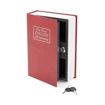 Aprilla Sb-8803 Kitap Görünümlü Para Kasası, Anahtarlı Gizli Saklama Kutusu Kırmızı