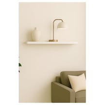 Yankı-BYEG 50 cm Mat Beyaz Mdf Gizli Bağlantı Duvar Rafı