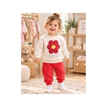 Genel Markalar Çiçek Baskılı Kız Bebek Takımı Krem - 927427111 Krem