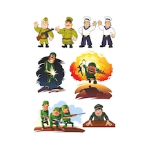 Asker Sticker Set-1 8 Parça Telefon, Tablet, Defter, Laptop Sticker