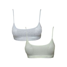 Pedli İp Askılı Gri Ve Krem Büstiyer 2 Adet Beden: L-xl Diğer