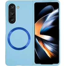Samsung Galaxy Z Fold 5 Kılıf Mata Fold Kapak - Sierra Blue 0.2M-Çok Renkli
