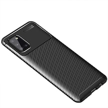 Samsung Galaxy A31 Kilif Silikon Ince Lüx Karbon Koruma 401088606