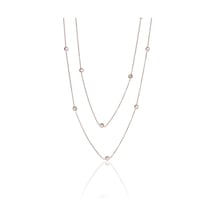 Söğütlü Silver Gümüş Rose Zirkon Taşlı Kolye