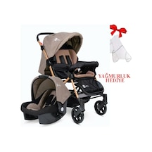 Turhan Bebe 3 Kademe Yatış Pozisyonu Kontrol Penceresi Çift Yönlü Bebek Arabası + Taşıma Puset + Yağmurluk 56465465489