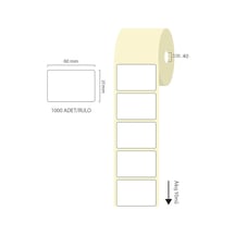 Tanex 60x25mm Eco Termal Etiket 1 Li 40mm Çap 1000 Li