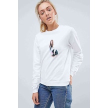 Mamamoo Solar K-Pop Baskılı Beyaz Kadın Sweatshirt