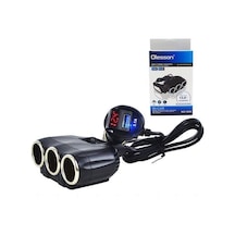 Ayt Olesson 1634 12-24v 3lü Usbli 120w 80cm Kablolu Dijital Ekranlı Araç Oto Tır Çakmak Çoklayıcı Çakmaklık Çoğaltıcı