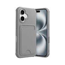Apple Apple iPhone Uyumlu 17 Kelvin Kartvizitli Silikon - Gri Diğer