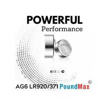 Poundmax 10 Adet Ag6 370,371,lr921,lr69,sr920w 1.5v Alkalin Düğme Pil