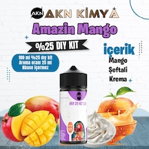 Amazin Mango Yoğun Dıy Kit Mango Şeftali Gıda Aroması %25 Oranda Aroma İçerir Hazır Değildir 100 Ml