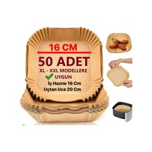 Ayrex Airfryer Pişirme Kağıdı, Fritöz Yağlı Kağıdı, Yanmaz Kağıt 50 Adet Kare