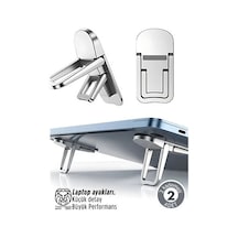 Lukas Schneider Serisi 2 Li Gri Laptop Standı - Ergonomik 2 Kademeli Yükseltici 722892