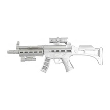 Tüfek 57 Cm Pilli Ekipmanı Dürbünlü Model