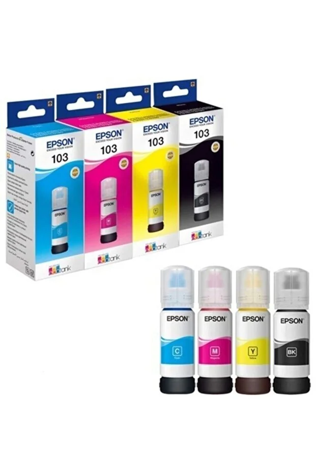 Epson 103  Mürekkep 65 Ml Ecotank L1210 L1250 L3210 L3250 L3260 L5290 Uyumlu Mürekkep