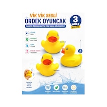 Ördek Oyuncak Vinil Yumuşak Mareryal Banyo Oyuncağı 3lü