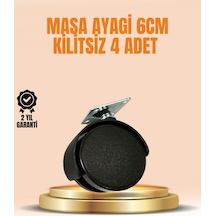 6 Cm Kilitsiz Masa Ayağı Tekerleği 4 Lü Set Çok Amaçlı Çok Renkli