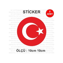 Ayıldız Bayrak Türk - Araba Kask Motosiklet Laptop Taplet Sticker