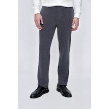 Siyah Örme Slim Fit Dar Kesim Klasik Pantolon 1003220163-siyah