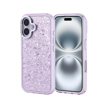 Apple iPhone 16 İle Uyumlu Kılıf Lila Kapi Kapak Taşlı Apple iPhone 16 İle Uyumlu, Lila Sku: Zeusb0fdqxplxl