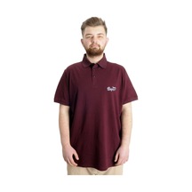 Mode Xl Büyük Beden Erkek T-Shirt Polo Super 23318 Mürdüm 001