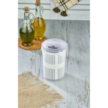 Süzgeçli Derin Saklama Kabı Zeytinlik, Turşuluk 1.5lt Lc-470 Plastik Turuncu Diğer