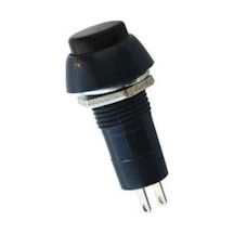 Yuvarlak Push Buton Siyah (10 Adet)