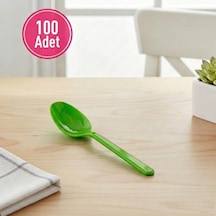 100 Adet Yeşil Plastik Lüx Parti Kaşığı