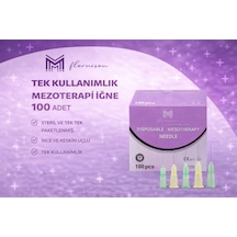 32g X 8mm Mezoterapi Steril Enjeksiyon İğnesi 100 Adet 1 Kutu