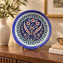 Atelier4you El Yapımı Klasik İznik Çini Desenli Dekoratif Tabak 33 Cm