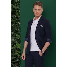 C 639 Slim Fit Lacivert Spor Ceket Lacivert