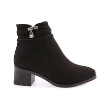 Dgn 57-22k Kadın Kristal Taş Aksesuarlı Topuklu Bot 57-2121-R1680 Siyah