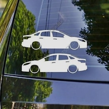 Focus Sedan Mk3 2011 Kelebek Cam Oto Sticker 17 Cm 2 Adet