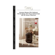 Çalışma Masası Ofis Hediyesi Görsel Detay H17 Koyu Kahverengi 280 Ml Buhar Makinesi