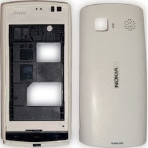 Nokia N500 Kasa Kapak Tuş Takımı N500 Uyumlu Beyaz Renk Orta Kasa
