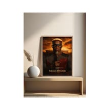 Victor Osimhen Poster Tek Parça Doğal Ahşap Çerçeveli Tablo Çok Renkli - 844531680 Çok Renkli