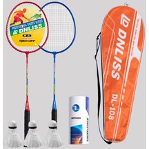 Suntek Yenilikçi Badminton 3xraketle-1xçanta-kırmızı-ve-mavi