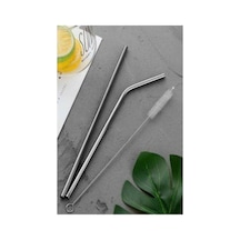 Ayrex By Akcakese 3 Parça Metal Pipet Seti Paslanmaz Çelik Pipet Ve Çubuk Pipet Temizleme Fırçası 9017846-10542041 Diğer