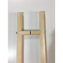 Sauna Cam Kapı Kolu Ahşap