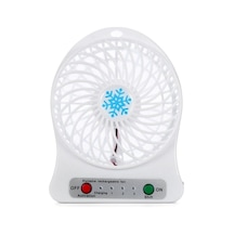 3 Kademeli Şarjlı Masa Üstü Usb Mini Taşınabilir Vantilatör Fan Mavi