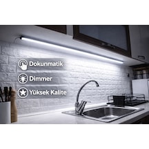Dokunmatik 120cm 6000k Beyaz Işık Tak Çalıştır Led Mutfak, Dolap, Tezgah Altı, Duvar Dekoratif Gece Lambası Beyaz Işık