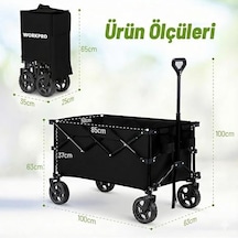 Wp285015 80kg 4 Tekerli Katlanabilir Ağır Hizmet Taşıma Arabası A Antrasit