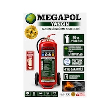 25 Kg Lityum Plus Elektrik Şarj İstasyonları Yangın Söndürme Cihazı, Yangın Tüpü
