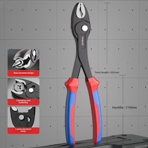 Tongxida 8 Çok Fonksiyonlu Kayar Vida Çıkarıcı, Paslanmaz Çivi Çekici, Açılabilir Balık Pense Plastik Kaplı