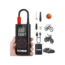 Kobb Kb412 Li-ion Şarjlı 150 Psı Dijital Göstergeli Akıllı Lastik Şişirme Pompası+ Powerbank + Sos + Led Lamba