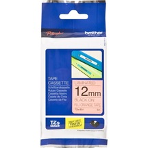 BROTHER P-TOUCH TZE-B31 TZE-TAPE 12MM SARI Ü  ERİNE SİYAH LAMİNAS