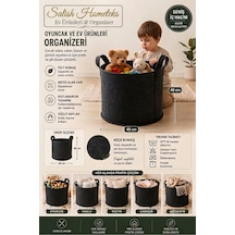 Keçe Kutu Organizer Siyah Siyah